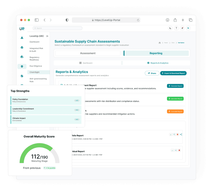 Supplier ESG assessment and continuous monitoring platform